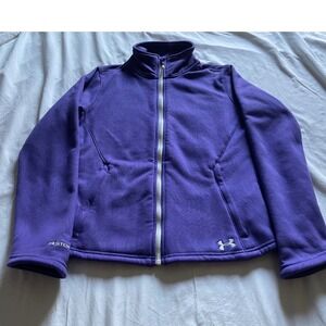 Under Armour Storm 1 ColdGear Purple Sherpa Lined Full Zip Jacket Womens Small